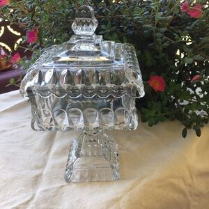 Vintage Antique Early American Lidded Candy Dish